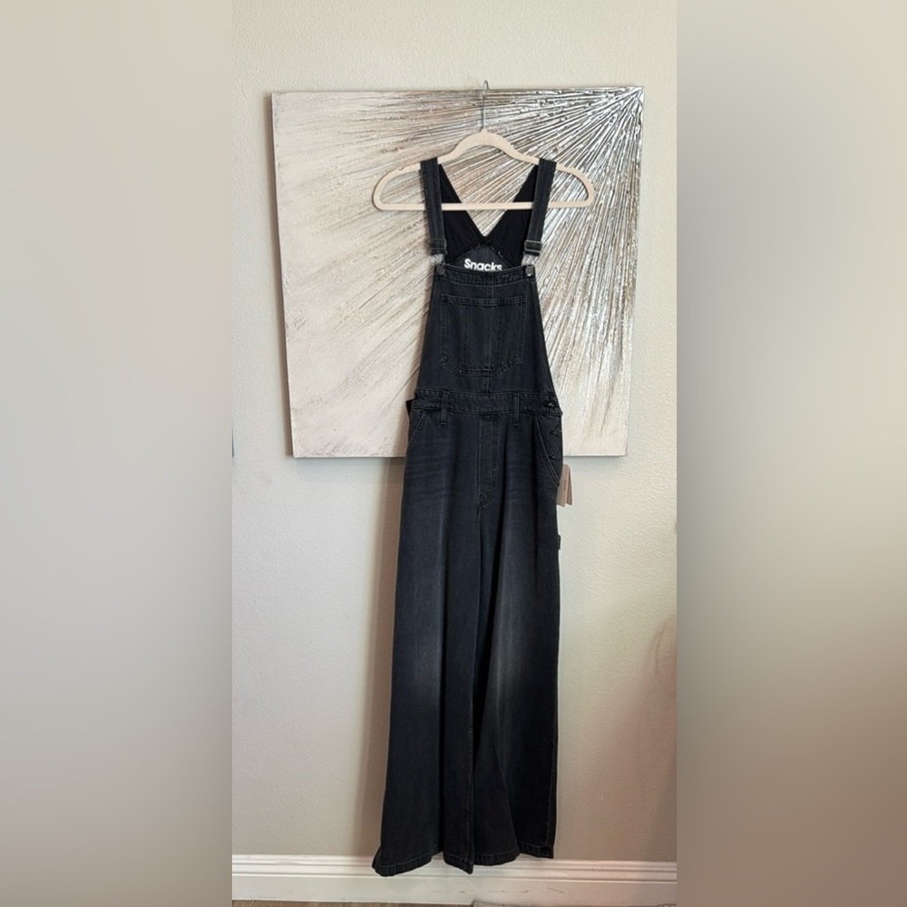 Mother Superior High-Waisted Overall black denim